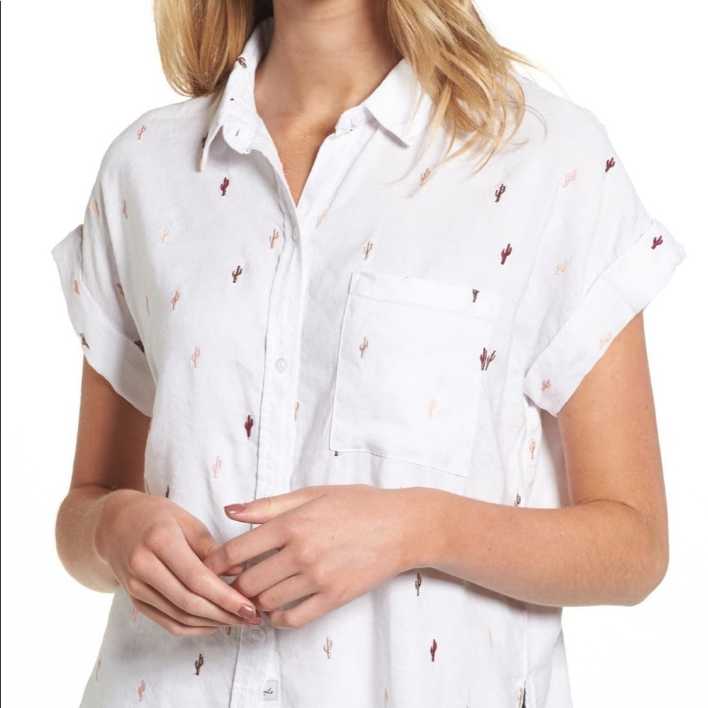 Rails Metallic Cactus Button Down